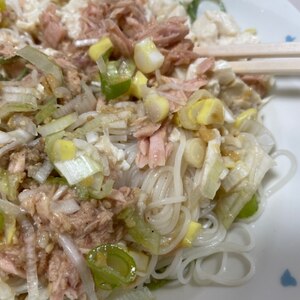 冷や汁風☆ツナ入りごま味噌そうめん